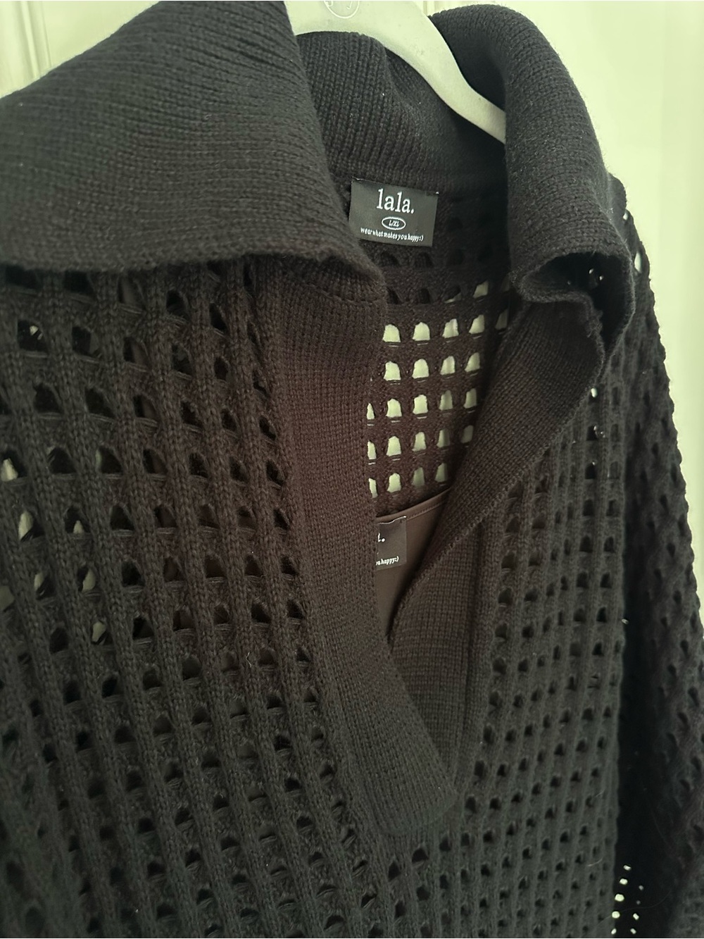 Black Crochet Cover-Up Dress for Women - Beach Swimwear - Picture 2 of 3